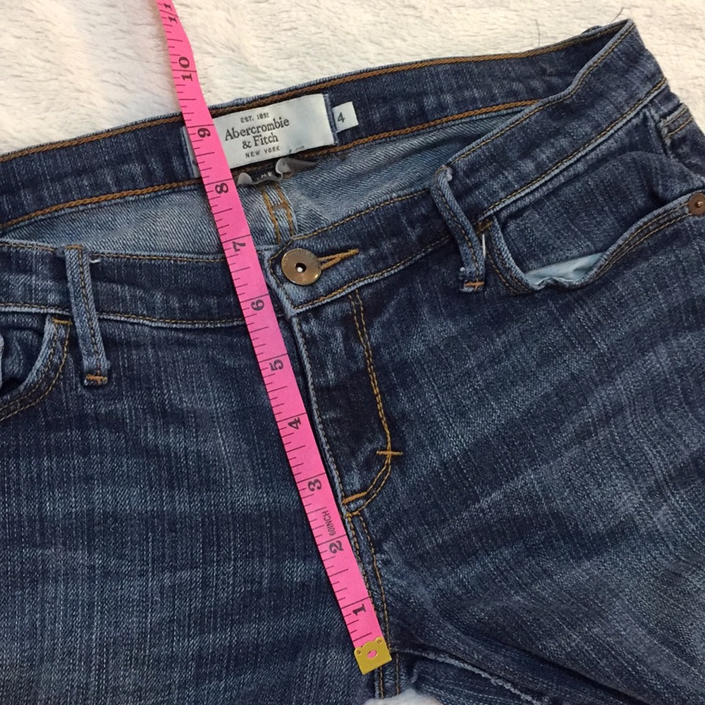 Abercrombie & Fitch Stretch Jean Lowrise Straight Leg Medium Wash - Picture 5 of 10